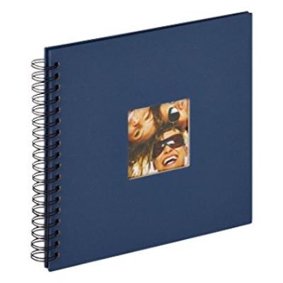 Walther Design Sa-108-l Álbum De Caracol Fun, 26 X 25 Cm, 40 Páginas Negras, Con El Corte Para Un Foto, Azulálbum De Fotos