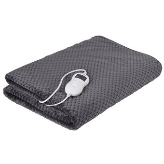 Calienta Camas Eléctrico Camry CR 7416 150 x 100 cm 8 Niveles Temperatura, Temporizador, Lavable, Forro Polar Gris, 60W