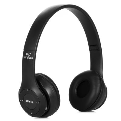 Auriculares Bluetooth 5.0 +edr Con Radio Fm Incorporada Y Lector De Micro Sd Dam P47 Negro