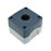 Caja de control de dispositivos eléctricos BeMatik para 1 pulsador o interruptor de 22 mm gris_0