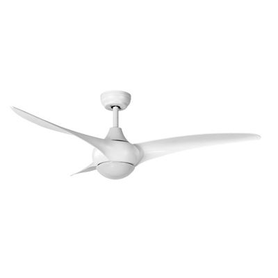 Ventilador De Techo Fabrilamp Led Canea Regulable Con Control Remoto 24w 3cct 2424lm Ip20 Ø134cm Blanco