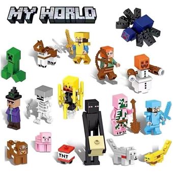 Set de 16 piezas Figura Minecraft 3-7cm - 1