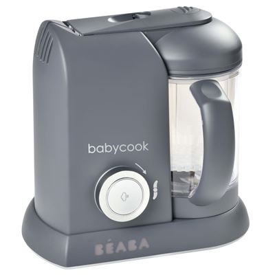 Robot De Cocina De Bebés Beaba Gris Oscuro 4 En 1 Babycook Solo 1100ml