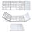 Teclado inalámbrico Bluetooth triple plegable Blanco_0