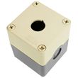 Caja de control de dispositivos eléctricos BeMatik para 1 pulsador o interruptor de 22 mm gris h=80mm