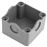 Caja de control de dispositivos eléctricos BeMatik para 1 pulsador o interruptor de 22 mm gris h=80mm_1
