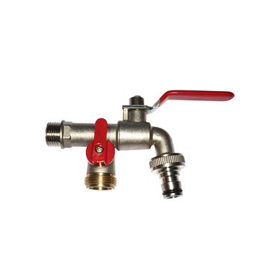 Grifo Manguera Doble Salida 1/2"" X 3/4"" X 3/4""