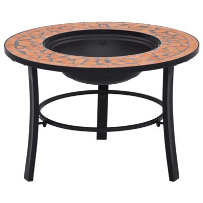 Brasero Vidaxl De Mosaico Cerámica Terracota 68 Cm