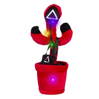 Squid Dancing Peluche Bailarín Dam Con Luces Led. Modo Susto. Vigilante Triángulo. Rojo