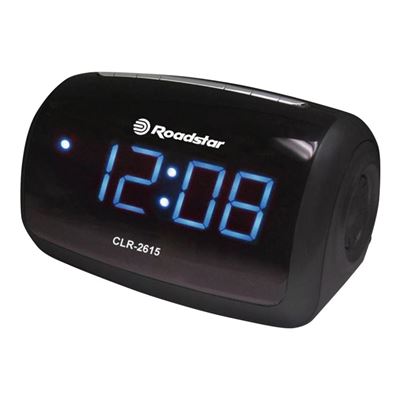 Radio Reloj Despertador Pll Fm, Roadstar Clr-2615, 2 Alarmas, Gran Pantalla Lcd, Función Snooze, Negro