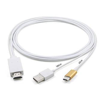 Mal paso Ananiver Cable MHL USB 3.1 Tipo C a HDMI 1080p Adaptador para Huawei Leeco Xiaomi  Letv - Cable HDMI - Los mejores precios | Fnac