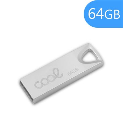 Cool Pen Drive Usb X64 Gb 2.0 Metal Key Plata