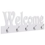 Perchero de pared WELCOME blanco 74x29,5 cm vidaXL