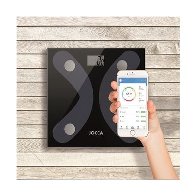 Báscula De Baño Digital Jocca Bluetooth 8 Usuarios Negro