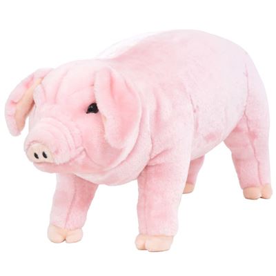 Cerdo De Peluche De Pie Rosa Xxl