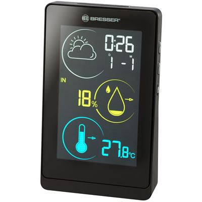 Estación meteorológica con Pantalla a Color Temeo Life H - Bresser negro