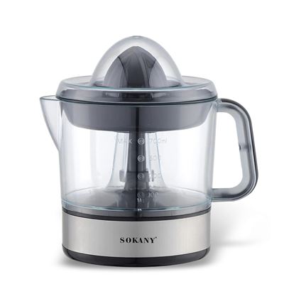 Exprimidor Eléctrico Dam Zumo Cítricos Transparente 700ml Rotación Doble Sentido,45w Plata