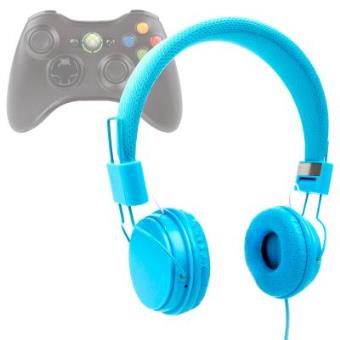 Auriculares Estéreo En Azul Con Micrófono Para XBOX 360 - Con Cable De 2 m Por DURAGADGET