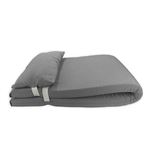 Colchón Tumbona con Cojín Acomoda Textil 180x60x6 cm, Desenfundable y Lavable, Gris.