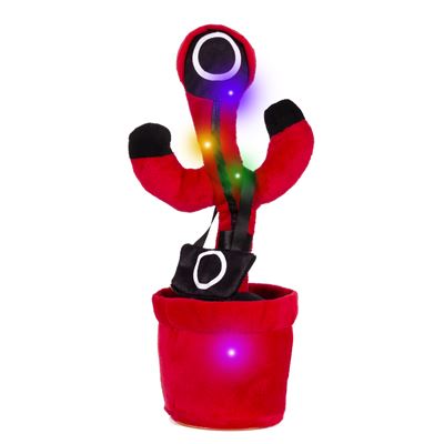 Squid Dancing Peluche Bailarín Dam Con Luces Led. Modo Susto. Vigilante Círculo. Rojo