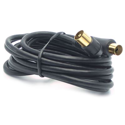 Cable Metronic Tv Macho / Hembra 2 Mts - Negro
