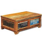 Mesa de centro vintage vidaXL, almacenaje Madera reciclada