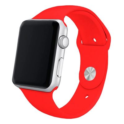 Correa Cool para Apple Watch Series 1 / 2 / 3 / 4 / 5 / 6 / 7 / SE (42 / 44 / 45 mm) Goma Rojo