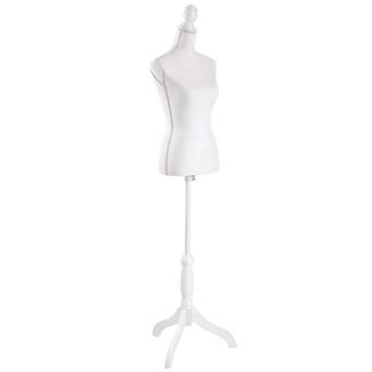 Maniquí de sastre con forma femenina, Blanco
