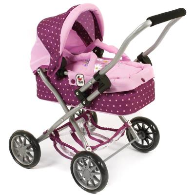 Bayer Chic 2000 555 29 – carrito de muñecas smarty con correa puntos color morado lilarosa