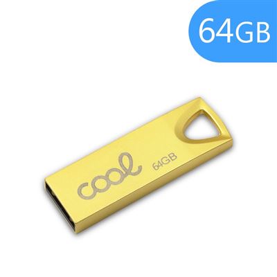 Pen Drive USB x64 GB 2.0 COOL Metal KEY Dorado