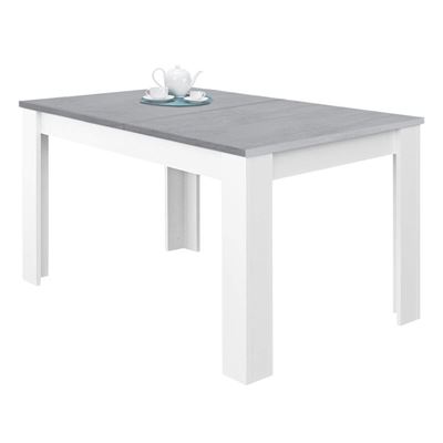 Habitdesign Blanco Mesa De Comedor Kendra 140 Artik - Cemento