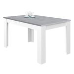 Mesa de comedor Habitdesign Kendra 140 Blanco Artik - Cemento