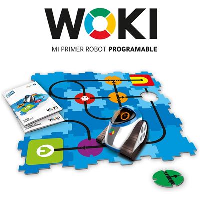 Xtrem Bots - Woki, Juguete Robot Niño Educativo, Robots Juguetes Educativos Programable por Colores, Juego Robotica para Niños, Desarrollo Habilidades Stem