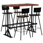 Muebles de bar vidaXL 5 piezas madera maciza reciclada