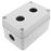 Caja de control de dispositivos eléctricos BeMatik para 2 pulsador o interruptor de 22 mm gris 65mm_0