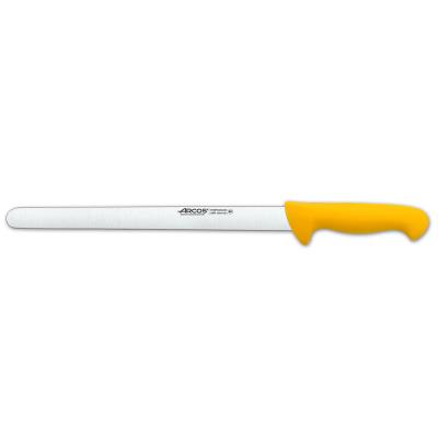Cuchillo De Fiambre Arcos Colour - Prof 293400 De Acero Inoxidable Y Mango Ergonómico - Amarillo