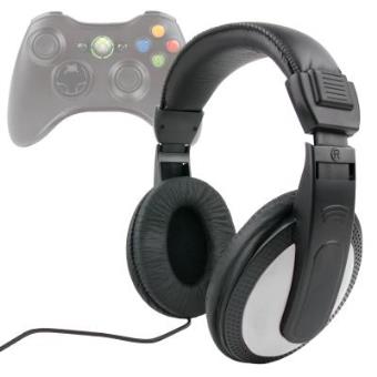 Auriculares Estéreo En Negro + Blanco Para XBOX 360 - Cable De 2 m + Clavija Jack 6.5 mm Por DURAGADGET