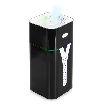 Humidificador Kst08 De 420ml Con Luz Led Multicolor Ambiental. Función Esterilización Compatible Hidroalcohol. Dam Negro