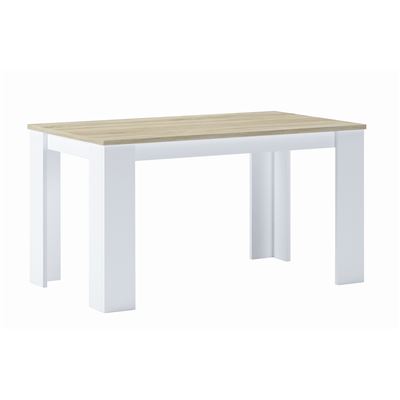 Mesa de Comedor de 140 cm Color Roble Claro y Blanco 80 Anchox138 Largo 75 cm Altura
