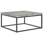 Mesa de centro vidaXL con apariencia de hormigón 75x75x38