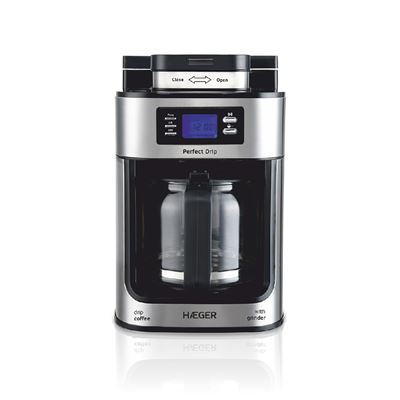 Cafetera de Goteo automática con Molinillo Haeger PERFECT DRIP Capacidad 10 tazas