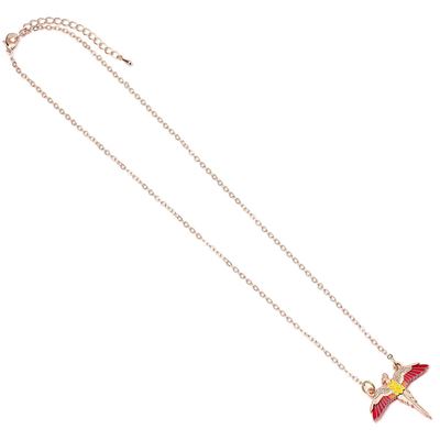 Oro/Rosa Colgante Harry Potter Fenix Fawkes Chapado