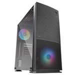 Caja Gaming ATX, Mars Gaming MC220, Negro, 2 Ventiladores FRGB, Ventana+Rejillas