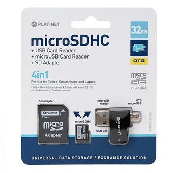 Platinet Microsdhc 32gb Lector de Tarjetas otg