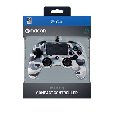 Mando Con Cable Licencia Oficial Ps4 - Nacon - Gris Camuflaje