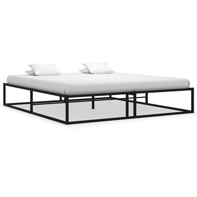 Vidaxl Negra Estructura De Cama De Metal 200X200cm 19,4Kg
