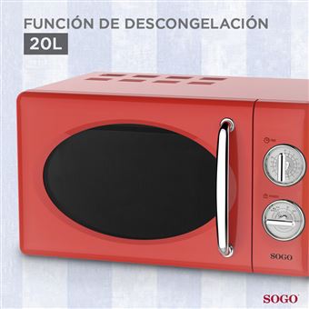 Microondas Sogo HOR-SS-890 sin grill 20L 700W Rojo - Microondas - Los  mejores precios