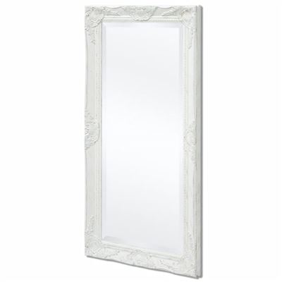 Vidaxl Espejo De Pared Estilo Barroco Blanco 100x50 Cm - Imagen 3