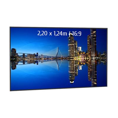 Pantalla De Proyección Fija Con Marco Ultrafino 220 X 124 Cm, Formato 16/9