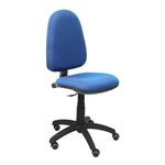 Silla de oficina ergonómica Piqueras y Crespo Modelo 04CP, Ruedas de parquet, tejido Bali azul marino